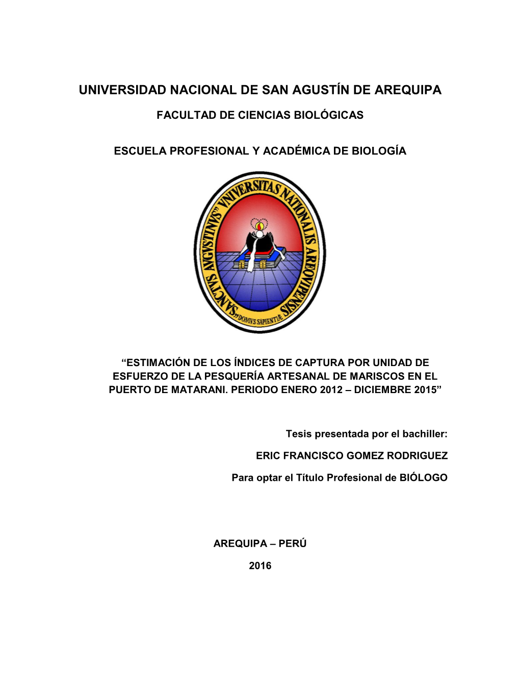 Universidad Nacional De San Agustín De Arequipa