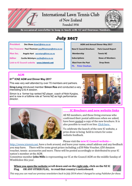 The July Newsletter