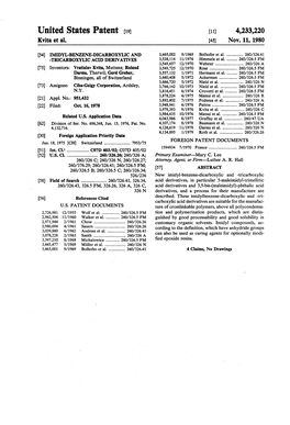 United States Patent [191 [11] 4,233,220 Kvita Et A1