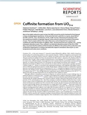 Coffinite Formation from UO2+X