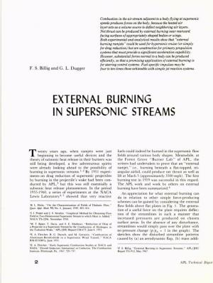 External Burning in Supersonic Streams