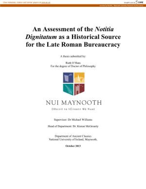 Notitia Dignitatum As a Historical Source