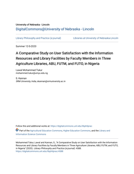 A Comparative Study on User Satisfaction with the Information