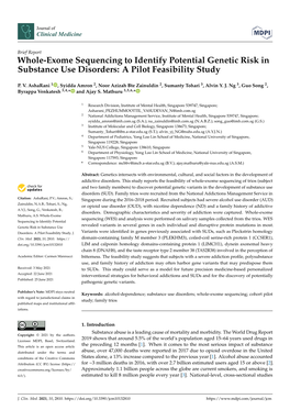 Whole-Exome Sequencing to Identify Potential Genetic Risk in Substance Use Disorders: a Pilot Feasibility Study
