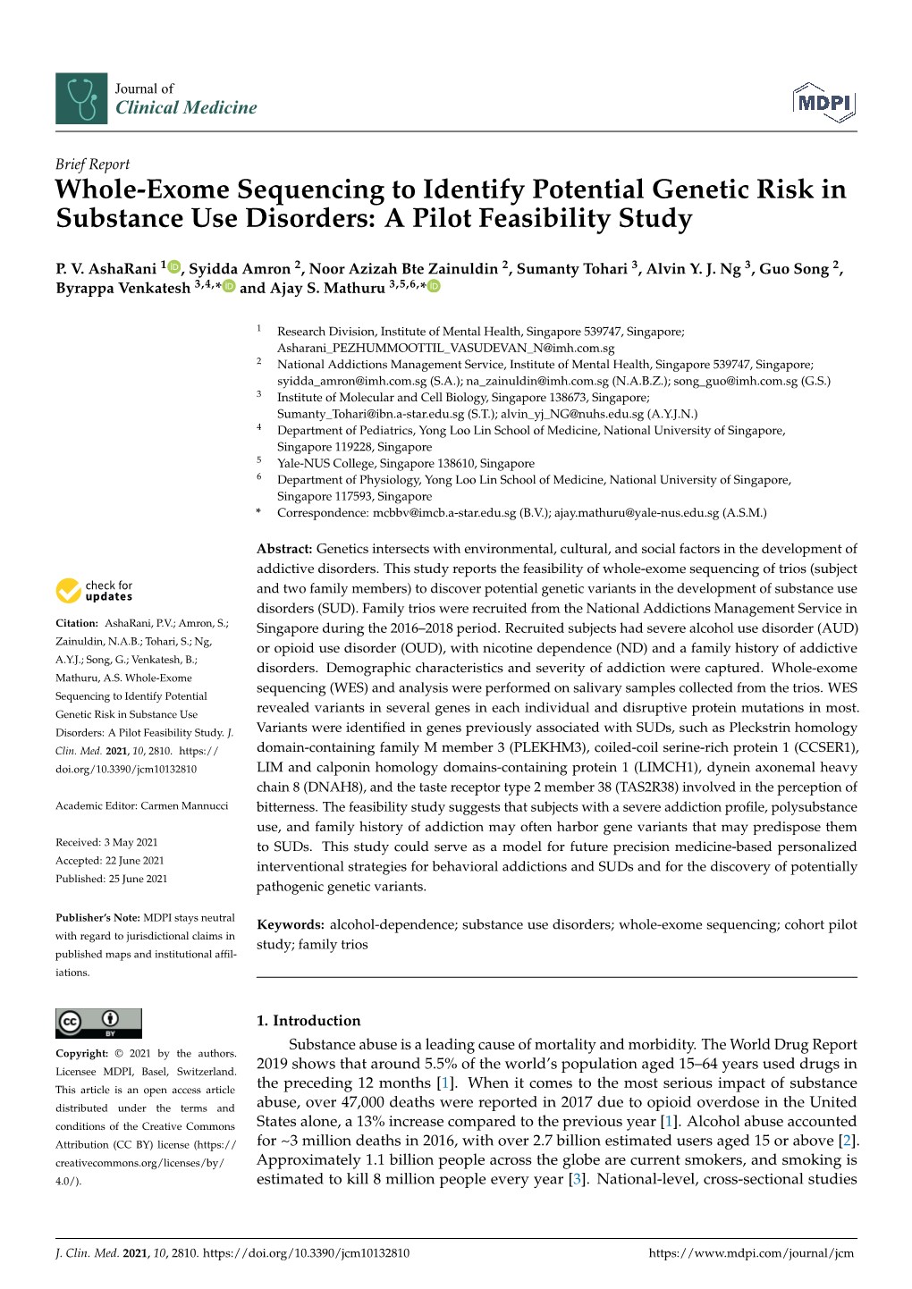 Whole-Exome Sequencing To Identify Potential Genetic Risk In Substance ...