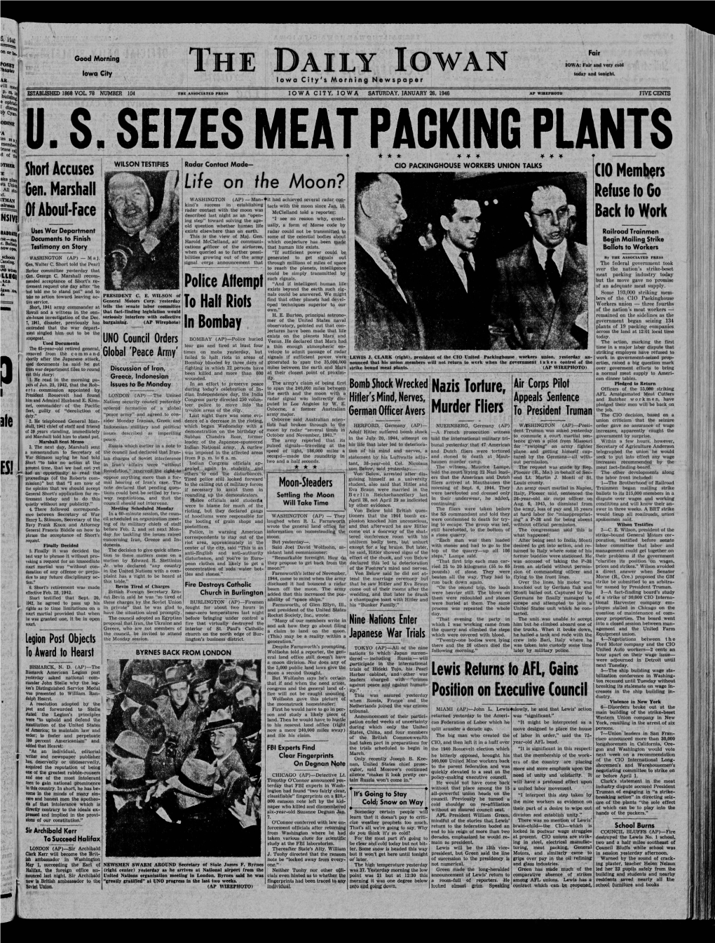 Daily Iowan (Iowa City, Iowa), 1946-01-26