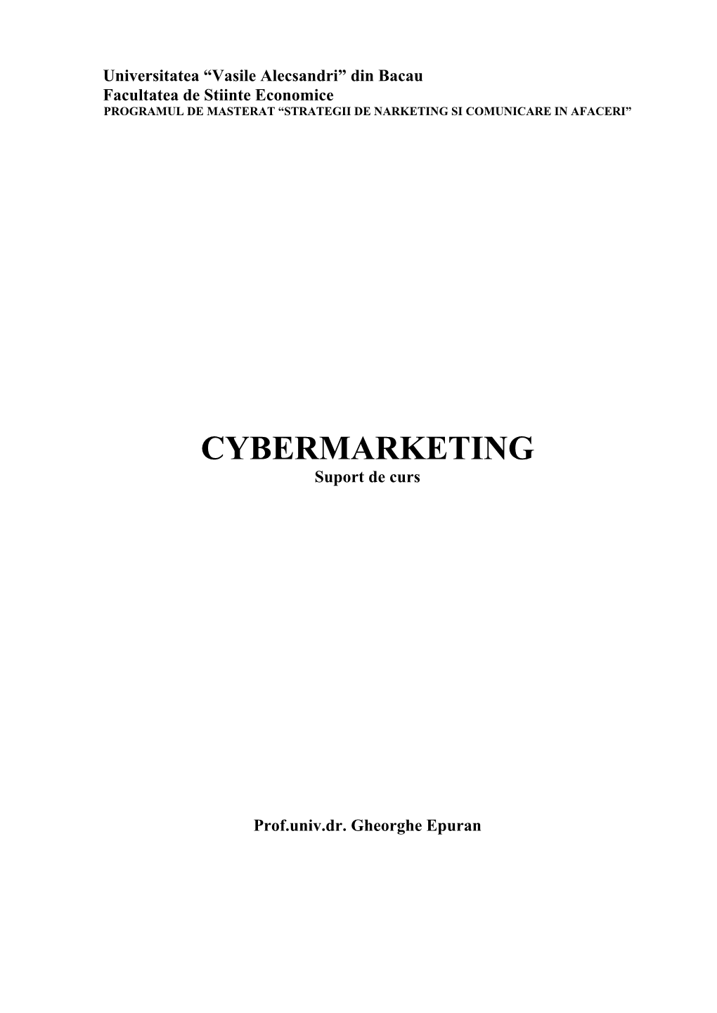 CYBERMARKETING Suport De Curs