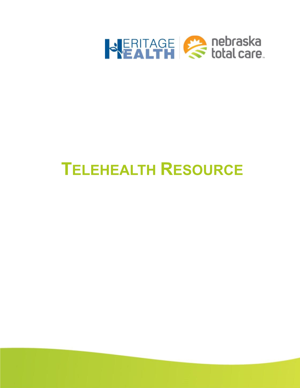 Telehealth Resource Table of Contents