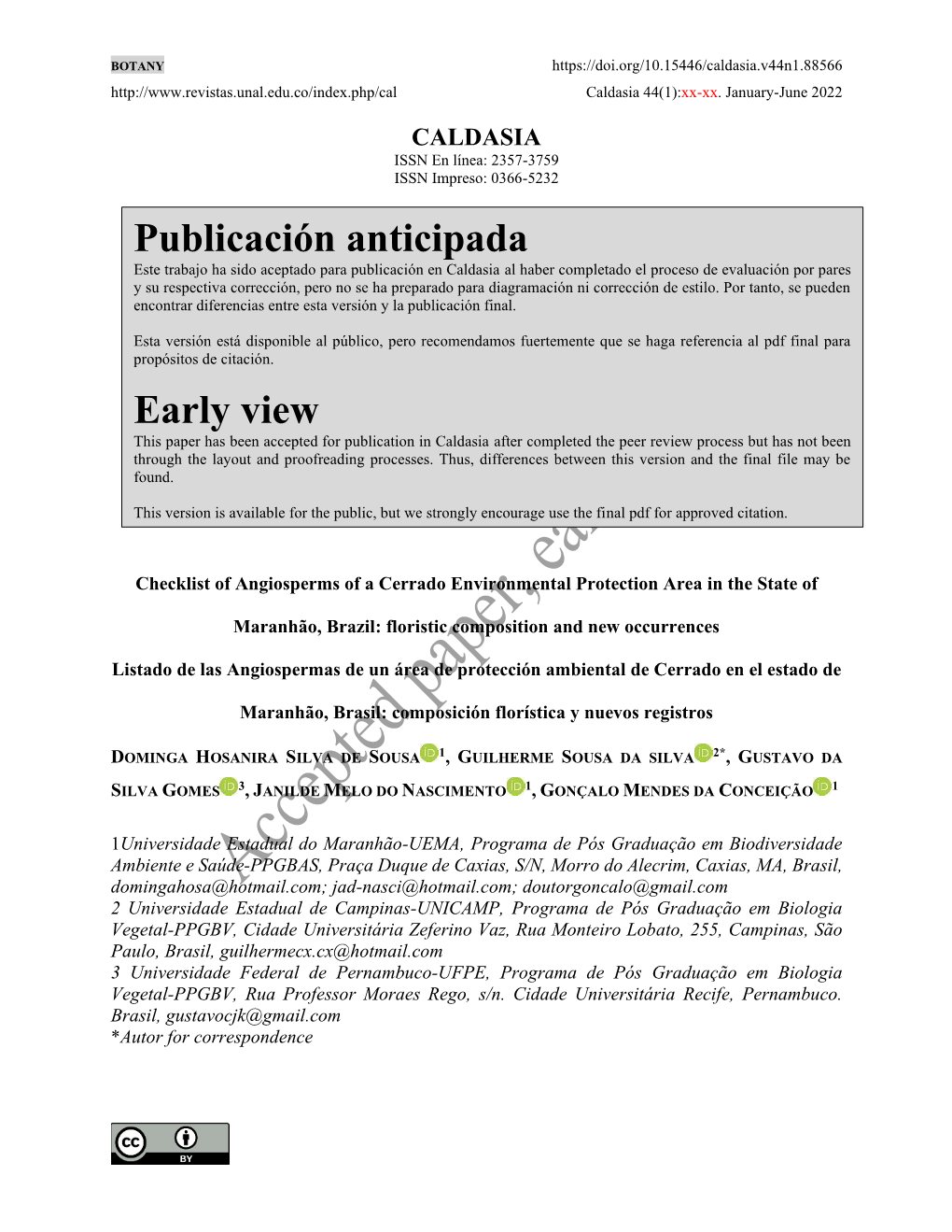 Publicación Anticipada Early View