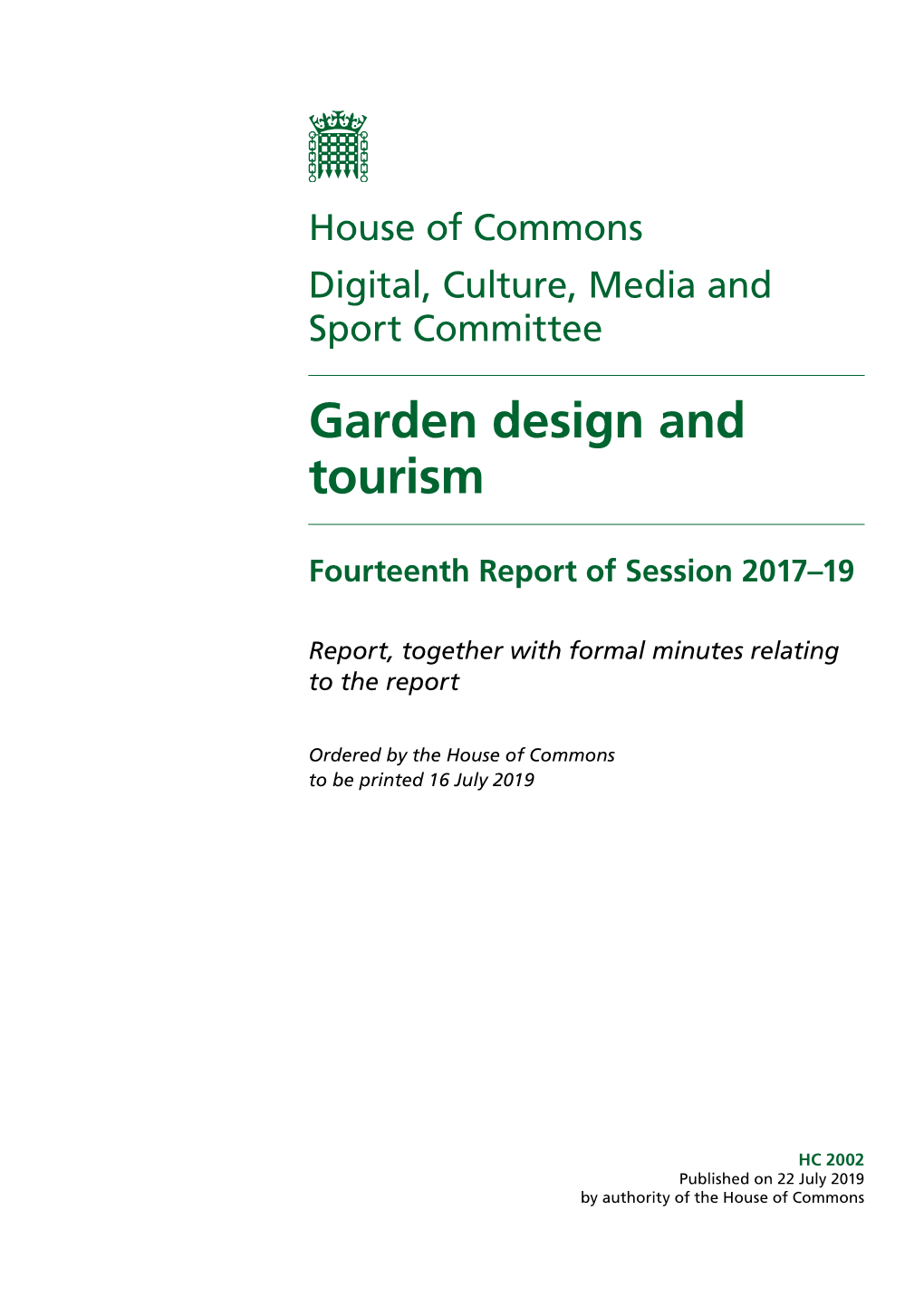 Garden Design and Tourism