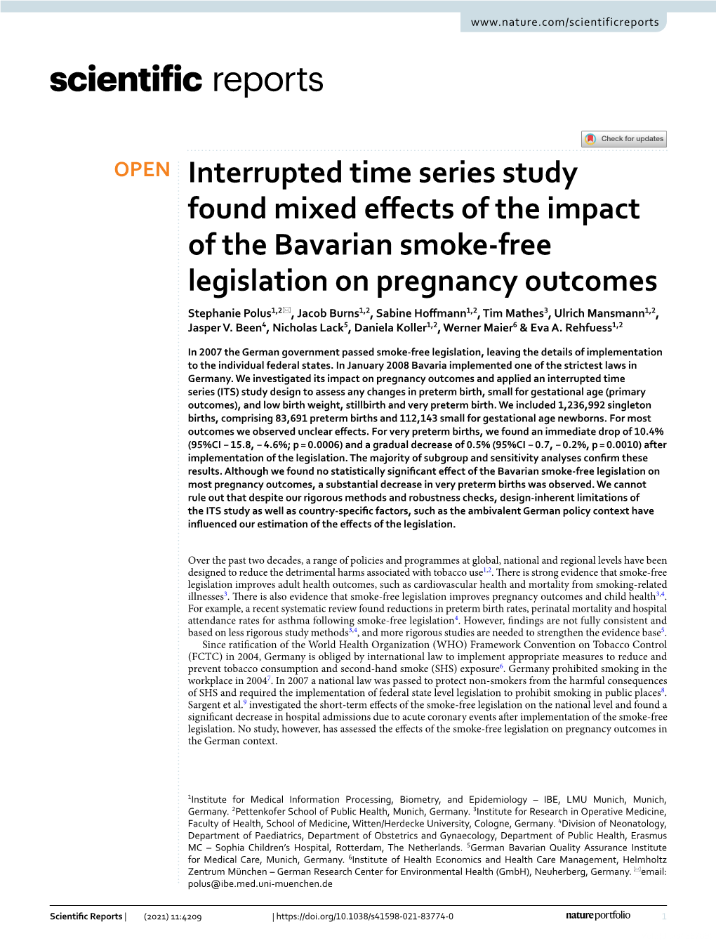 Interrupted Time Series Study Found Mixed Effects of the Impact of The