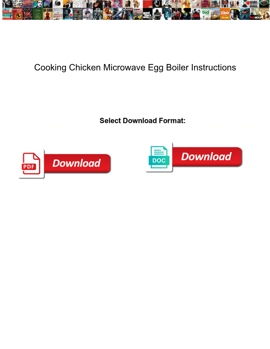 Cooking Chicken Microwave Egg Boiler Instructions