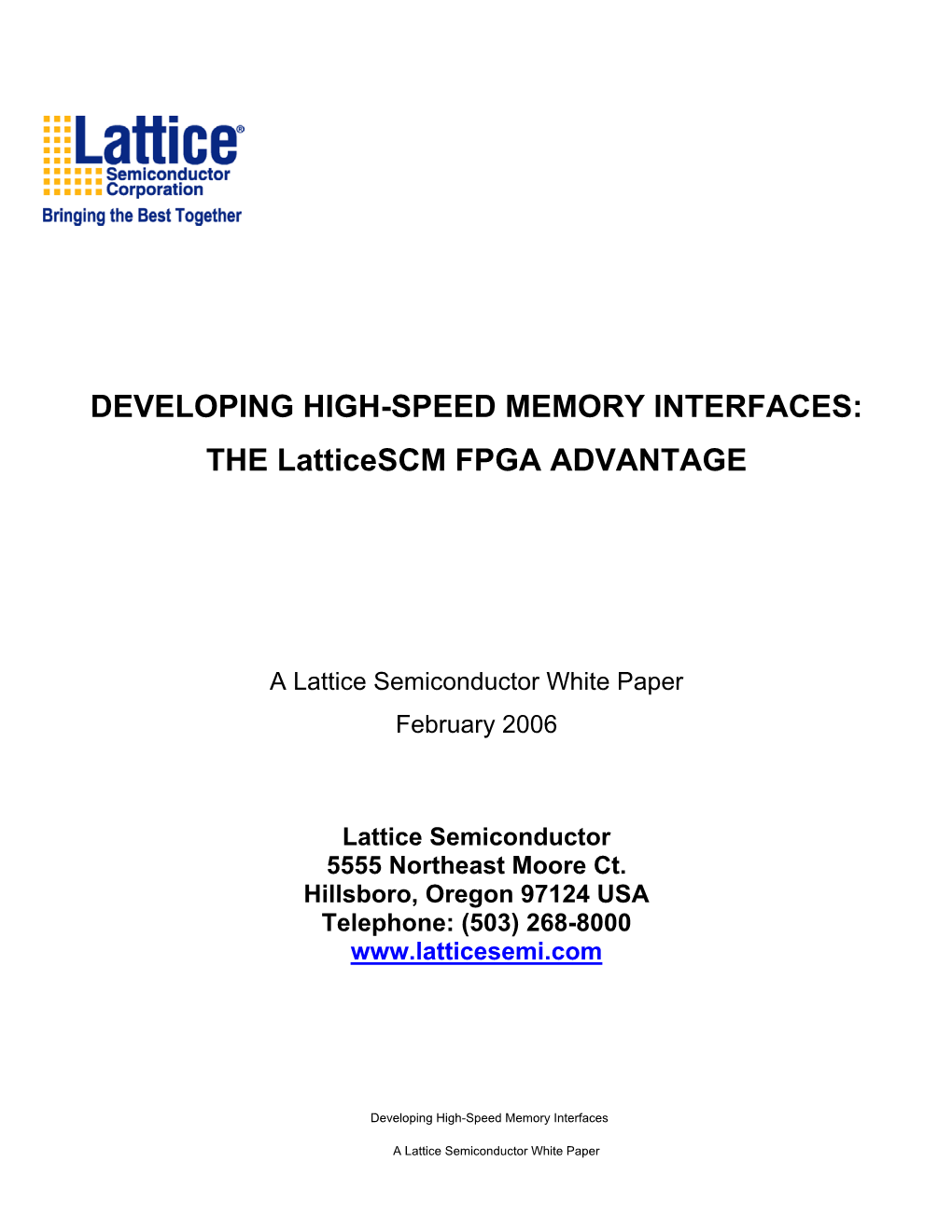 Memory Controller SC White Paper