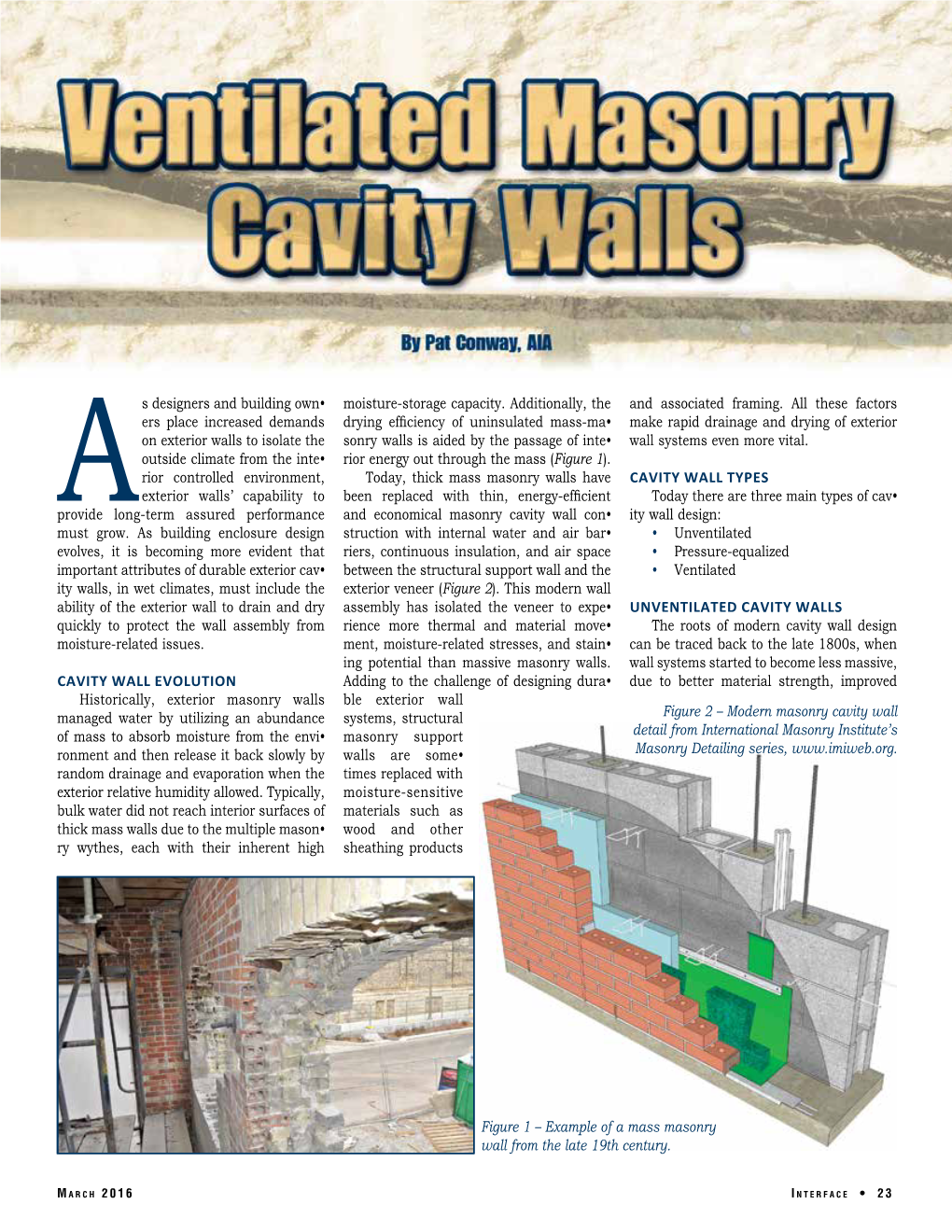 Ventilated Masonry Cavity Walls