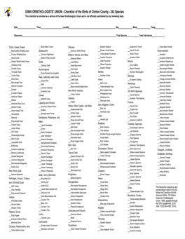 Checklist of the Birds of Clinton County