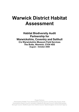 Warwick District Habitat Assessment