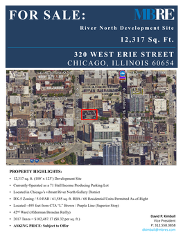 FOR SALE: River North Development Site 12317 Sq. Ft