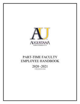 Part-Time Faculty Employee Handbook