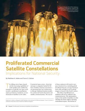 Proliferated Commercial Satellite Constellations Implications for National Security