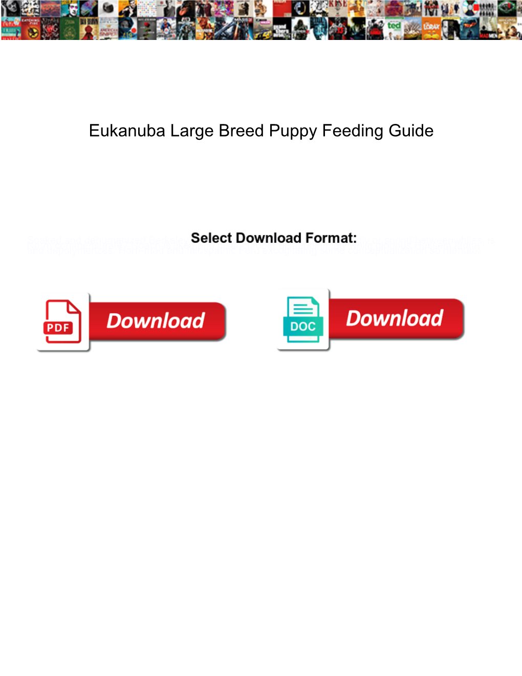 Eukanuba Large Breed Puppy Feeding Guide
