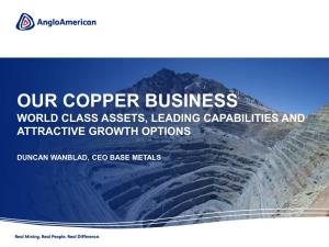 Our Copper Business World Class Assets, Leading Capabilities and Attractive Growth Options