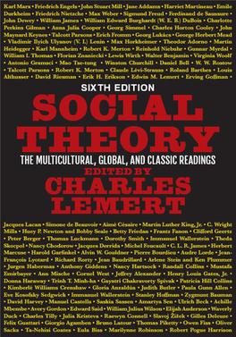SOCIAL THEORY: the Multicultural, Global, and Classic Readings