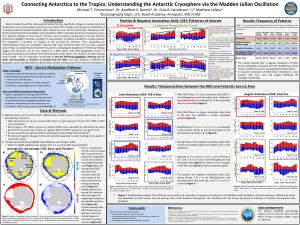 Poster #10. Connecting Antarctica to the Tropics Via The