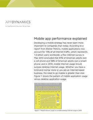 Mobile App Performance Explained Developing a Mobile Strategy Has Never Been More Important to Companies Than Today