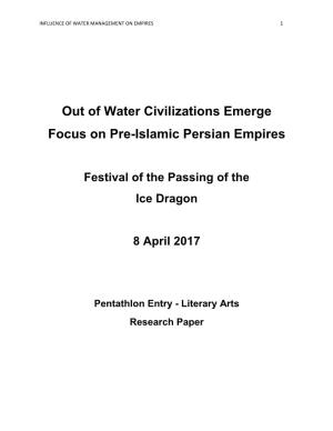 Out of Water Civilizations Emerge Focus on Pre-Islamic Persian Empires