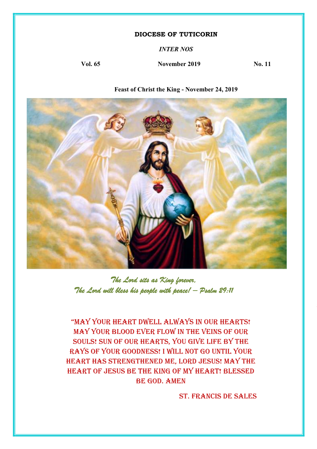 Newsletter of Diocese of Tuticorin, October 2019