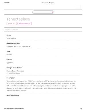 Tenecteplase - Drugbank