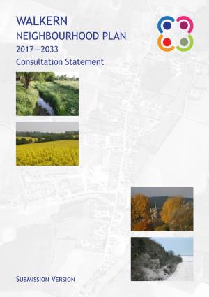 Walkern Neighbourhood Plan 2017—2033 Consultation Statement