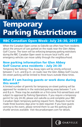 Temporary Parking Restrictions