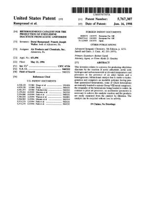 |||||||IIIUSOO5767307A United States Patent 19 11 Patent Number: 5,767,307 Ramprasad Et Al