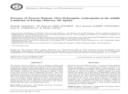 Presence of Naraoia Walcott, 1912 in the Middle Cambrian of Europe