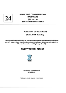 Standing Committee on Railways (Sixteenth Lok Sabha) on ‘Tourism Promotion and Pilgrimage Circuit’]