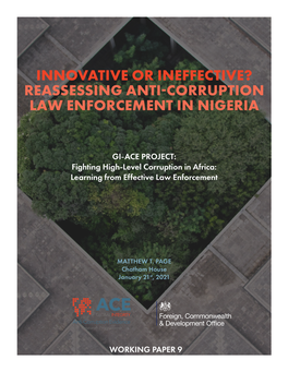 Innovative Or Ineffective? Reassessing Anti-Corruption Law Enforcement in Nigeria