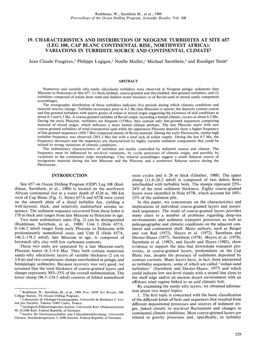 19. Characteristics and Distribution of Neogene Turbidites at Site 657 (Leg 108, Cap Blanc Continental Rise
