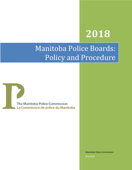 Manitoba Police Boards: Policy and Procedure