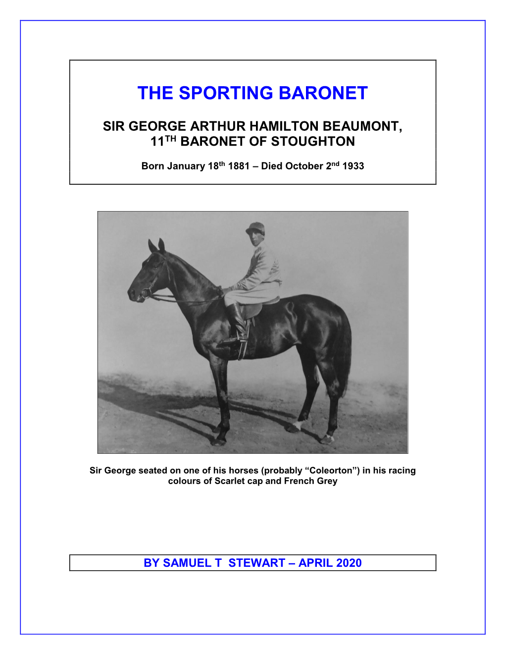 The Sporting Baronet