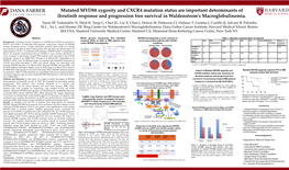 Mutated MYD88 Zygosity and CXCR4 Mutation Status Are Important Determinants of Ibrutinib Response and Progression Free Survival in Waldenstrom’S Macroglobulinemia