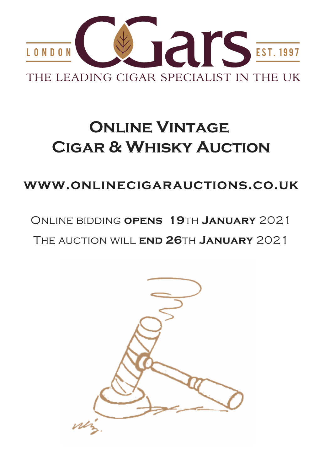 Online Vintage Cigar & Whisky Auction