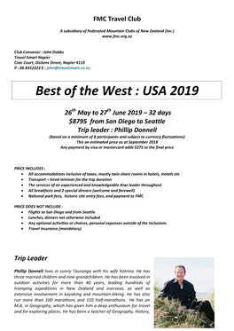 Best of the West : USA 2019