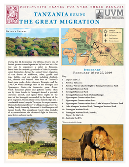 Tanzania During the Great Migration