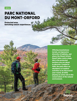 PARC NATIONAL DU MONT-ORFORD Protected Area