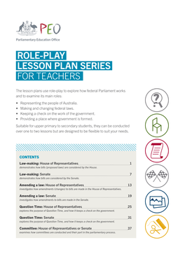 Role-Play Lesson Plan Series for Teachers