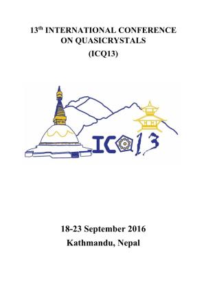 18-23 September 2016 Kathmandu, Nepal Sponsors