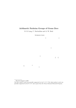 Arithmetic Fuchsian Groups of Genus Zero D