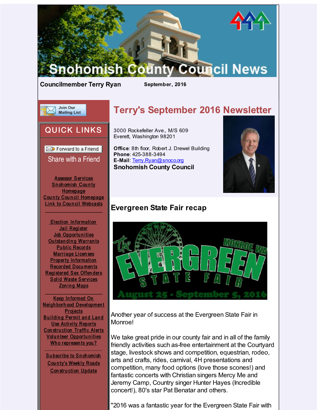 Terry's September 2016 Newsletter