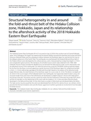 Structural Heterogeneity in and Around the Fold-And-Thrust Belt of The